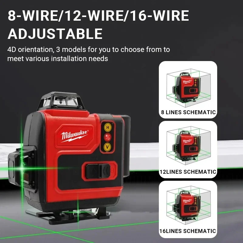 جهاز ليزر 8D16X 4D بـ 16 خطًا  - مراجعة Laser Level 16 Lines 4D Green وسعره