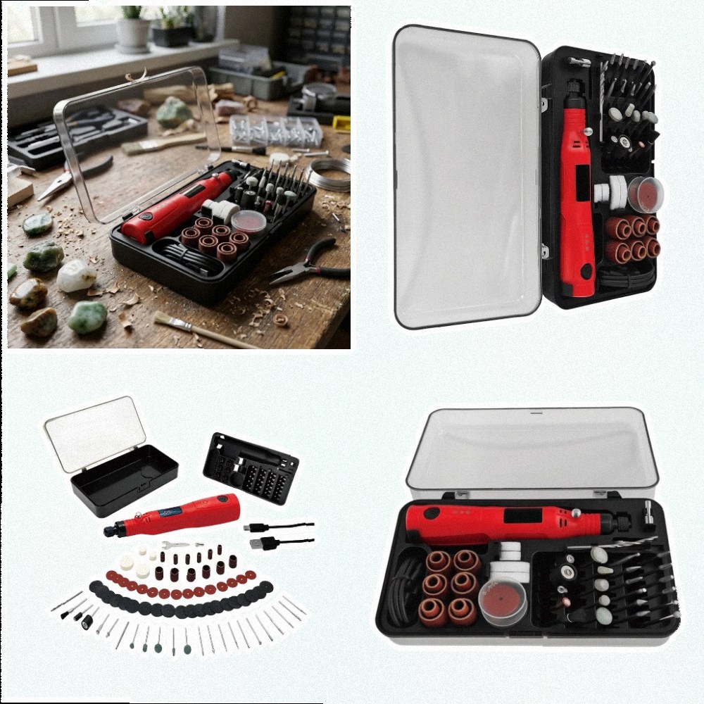 مجموعة أدوات دوارة لاسلكية تعم - مراجعة Cordless Rotary Tool Kit Accessories وسعره
