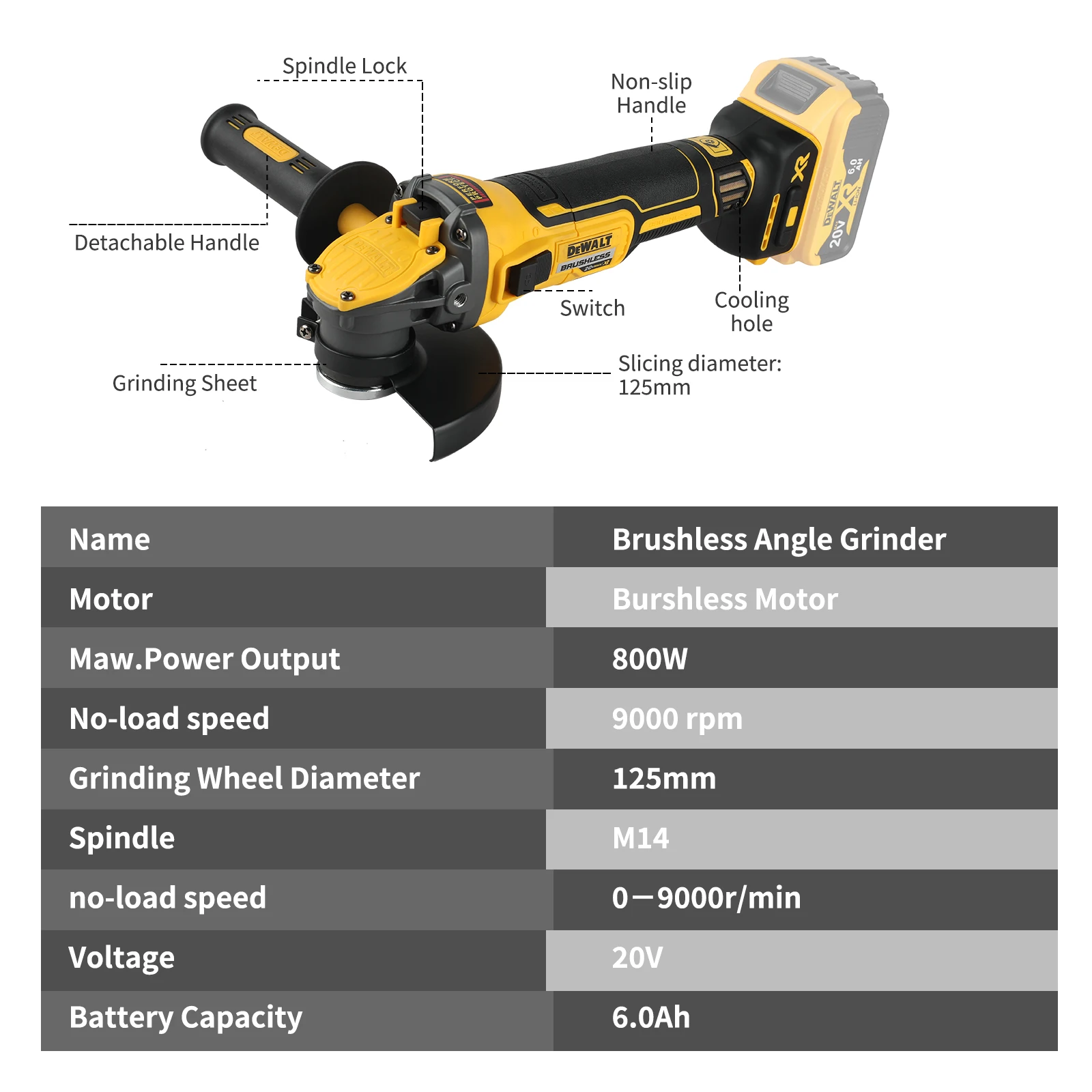 مطحنة زاوية DEWALT-DCG409، أدا - مراجعة Brushless Angle Grinder Battery Powered وسعره