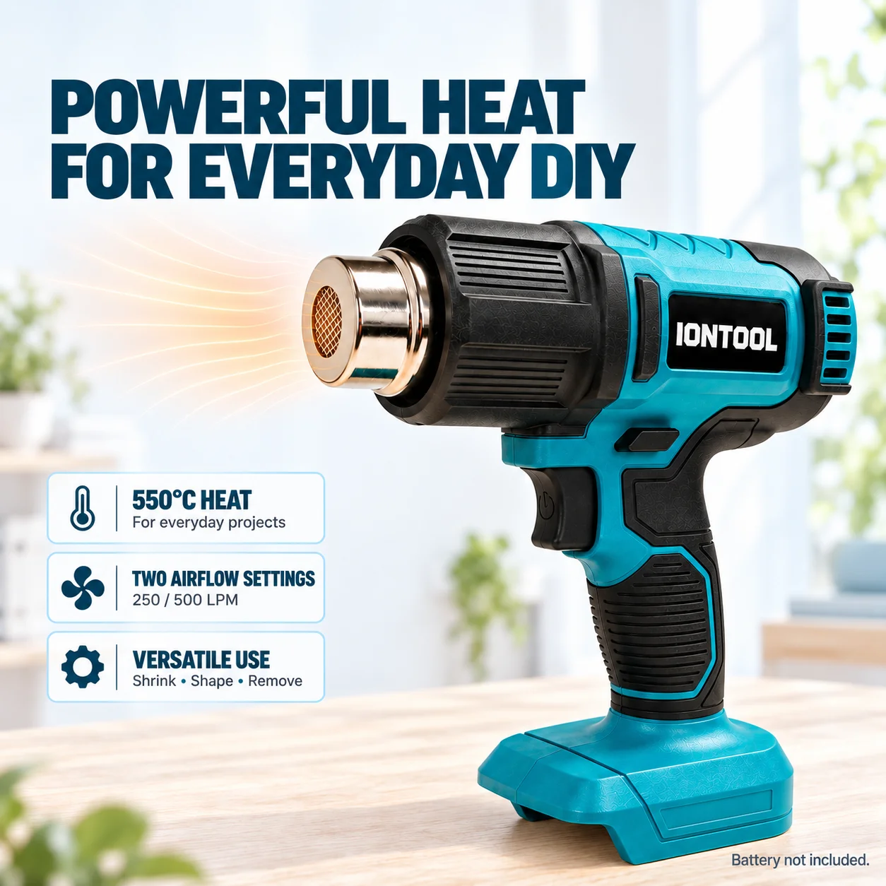 مسدس حراري لاسلكي من IONTOOL ل - مراجعة Cordless Heat Gun For Shrink Tubing وسعره